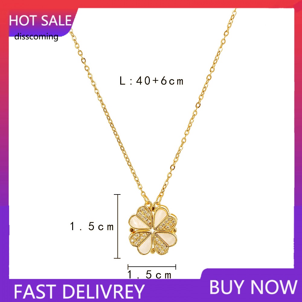 Áo Thun Tay Ngắn In Chữ SL| Vòng Cổ Cỏ Bốn Lá Vỏ Sò Trái Tim