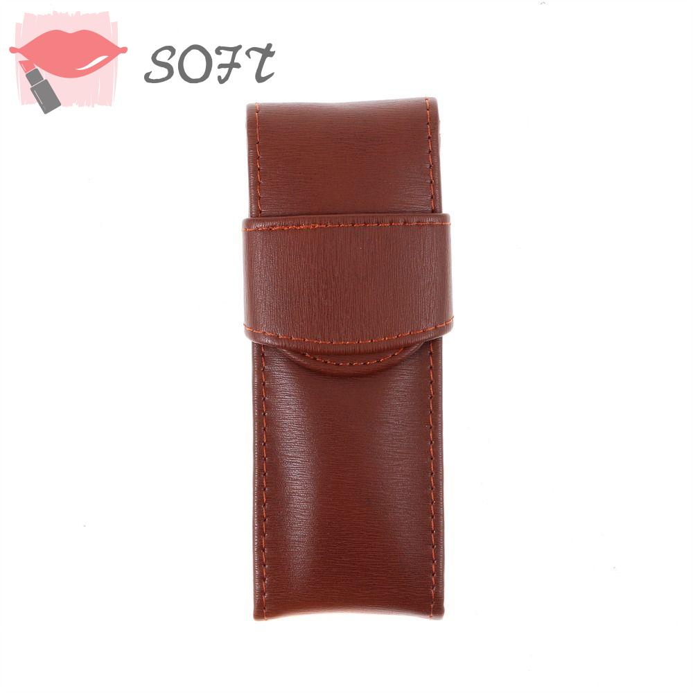SOFTNESS Túi Đựng Bút Bằng Da PU Thiết Kế Sáng Tạo