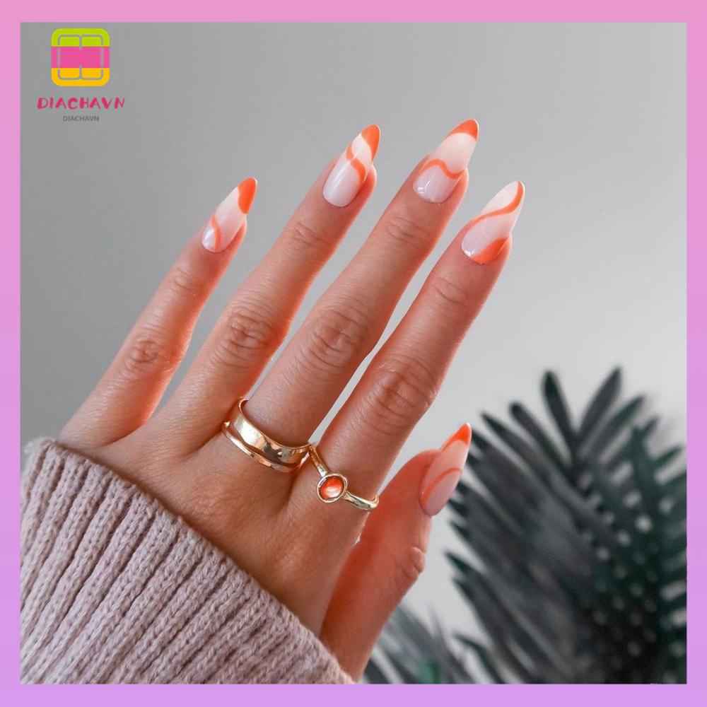 DIACHAVN Hộp 24 Móng Tay Giả Thời Trang Cho Nữ