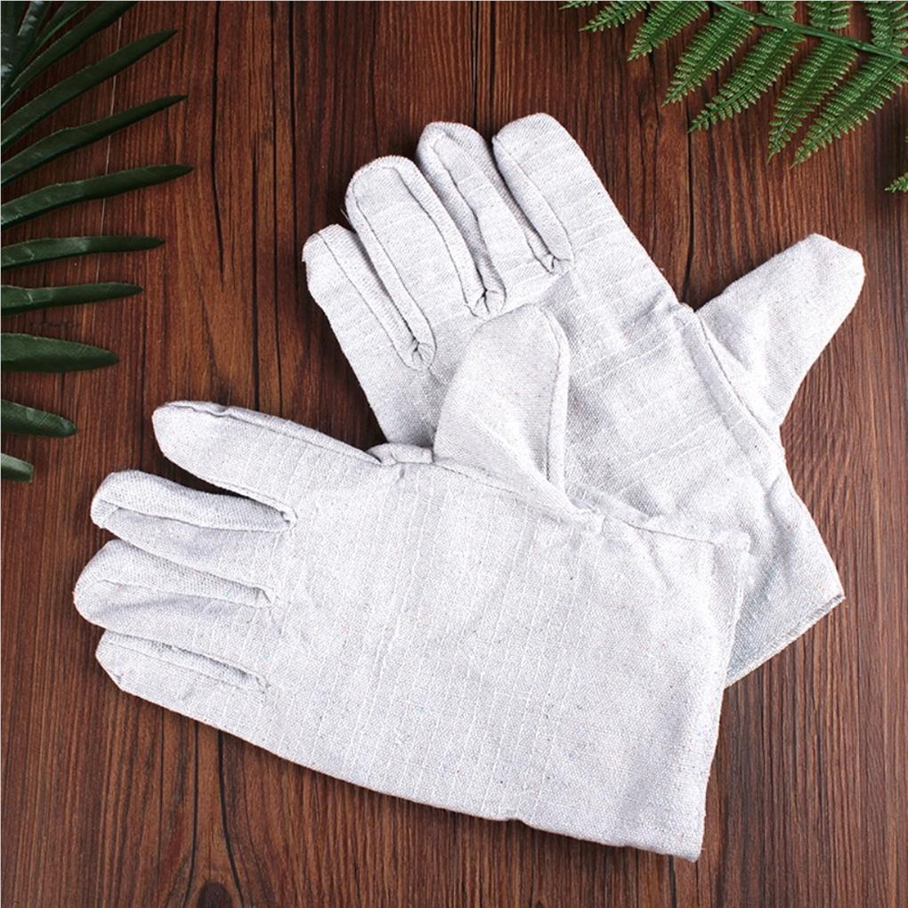 Set 12 Đôi Găng Tay Bảo Hộ Lao Động Bằng Vải Canvas 24 Đường Dày Dặn Chống Mài Mòn