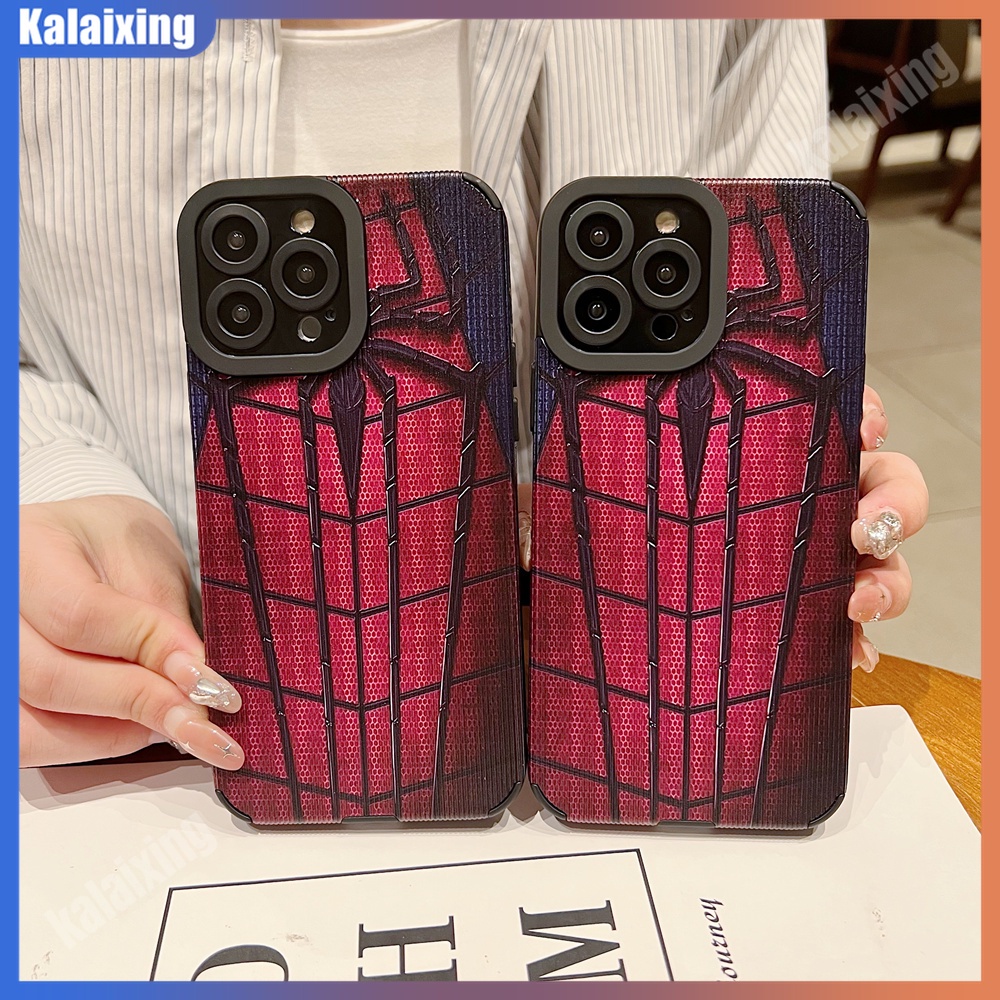 Ốp Điện Thoại Da Mềm In Hình Spiderman Cho iPhone 14 Plus 13 Pro Max 12 Pro Max 11 Xs Max XR 7 8 Plus
