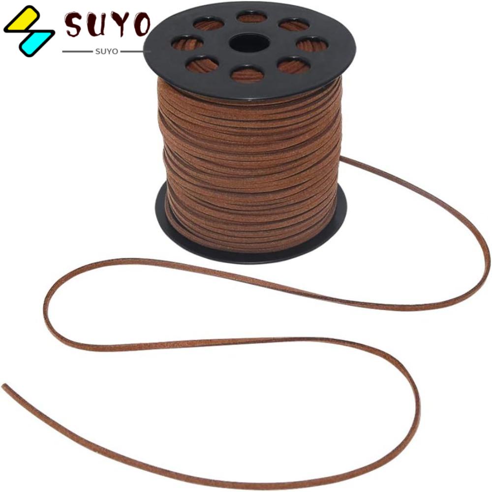 SUYO Cuộn Dây Lông Màu Trơn Dài 100 Yards Dùng Làm Vòng Tay / Dây Da DIY
