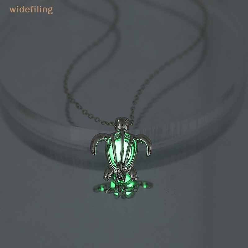 Dây Chuyền Mặt Hình Rùa Bằng Bạc 3 Màu Phát Sáng Trong Bóng Tối Thời Trang Dành Cho Nữ