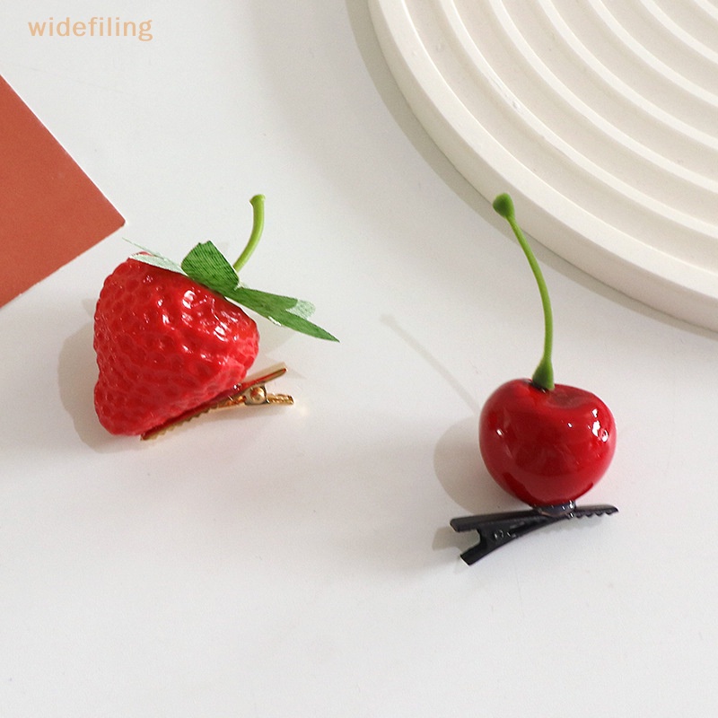 Kẹp Tóc Mái Bằng Hợp Kim Hình Trái Dâu / Cherry Tangerine Dễ Thương Cho Nữ