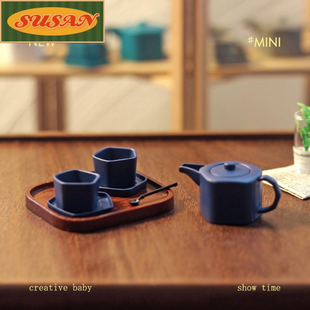 SUSANS Set 5 Ấm Trà Bằng Sứ Trang Trí Nhà Búp Bê