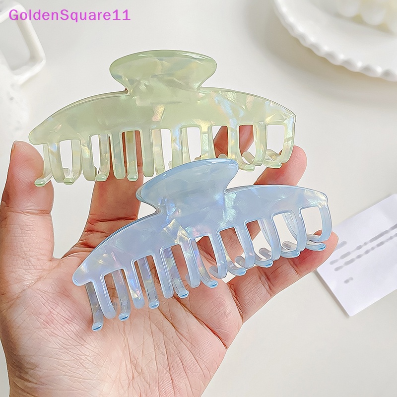 Kẹp Tóc Móng Vuốt Hình Học Màu Vàng Kim Lãng Mạn Mùa Hè Cho Nữ VN