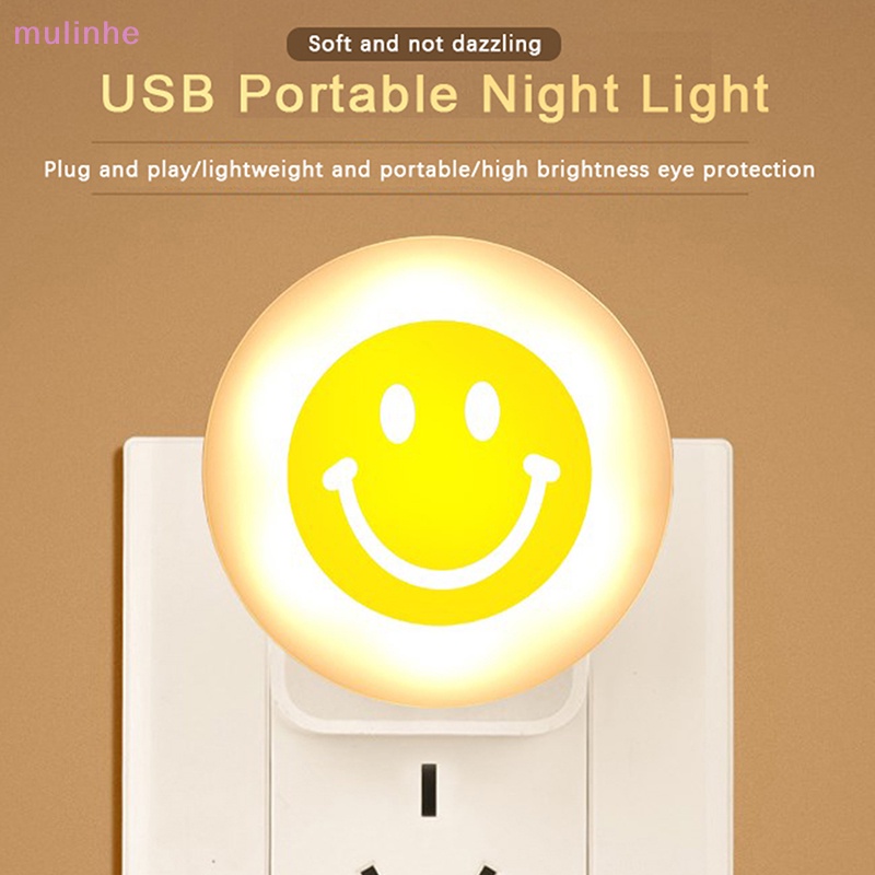 Đèn Ngủ LED mulinhe USB Hình Mặt Cười Kích Thước Nhỏ Dễ Sử Dụng Tiết Kiệm Năng Lượng Và Tiết Kiệm Điện Cho Trẻ Em vn