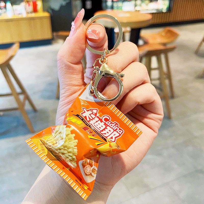 Mới Móc Khóa Hình Túi Snack Độc Đáo