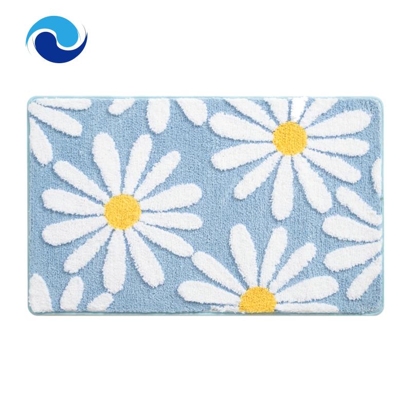Thảm Chùi Chân Chống Trượt Hình Bông Hoa Dành Cho Nhà Tắm