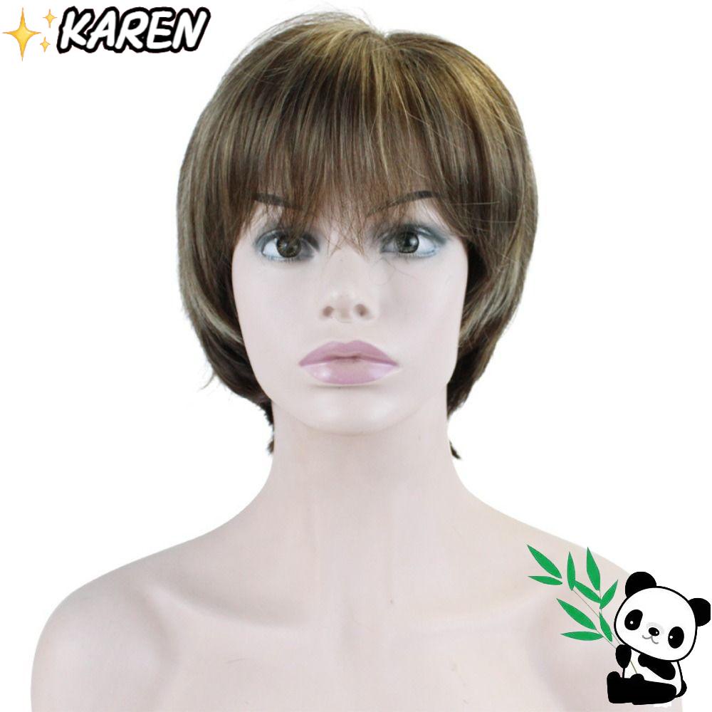 KAREN Mái Tóc Giả Chịu Nhiệt Tự Nhiên Chất Lượng Cao