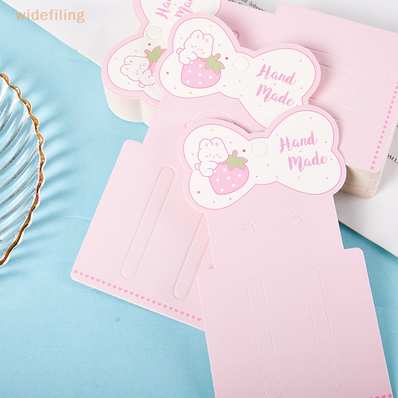 Set 50 Thẻ Giấy Hình Nơ Dễ Thương Dùng Để Trưng Bày Kẹp Tóc / Trang Sức DIY