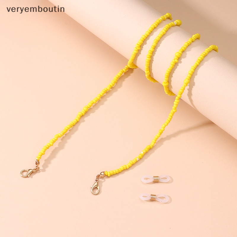 Dây Đeo Mắt Kính Đính Hạt Nhiều Màu Chống Trượt Cho Nữ