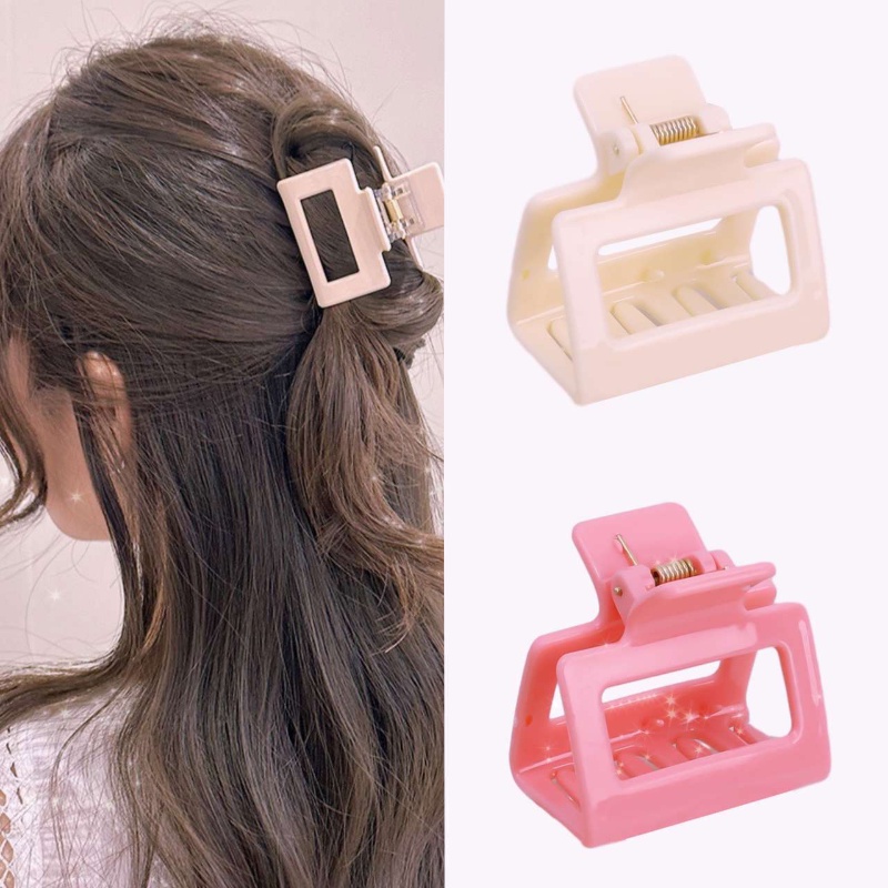 Kẹp Tóc Hình Vuông Bằng Nhựa Resin Phong Cách Hàn Quốc Thời Trang Cho Nữ