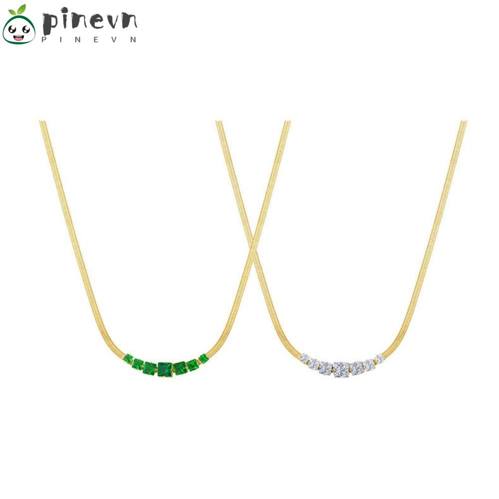 PINEVN Vòng Cổ Choker Dây Xích Rắn Bằng Thép Không Gỉ 316L