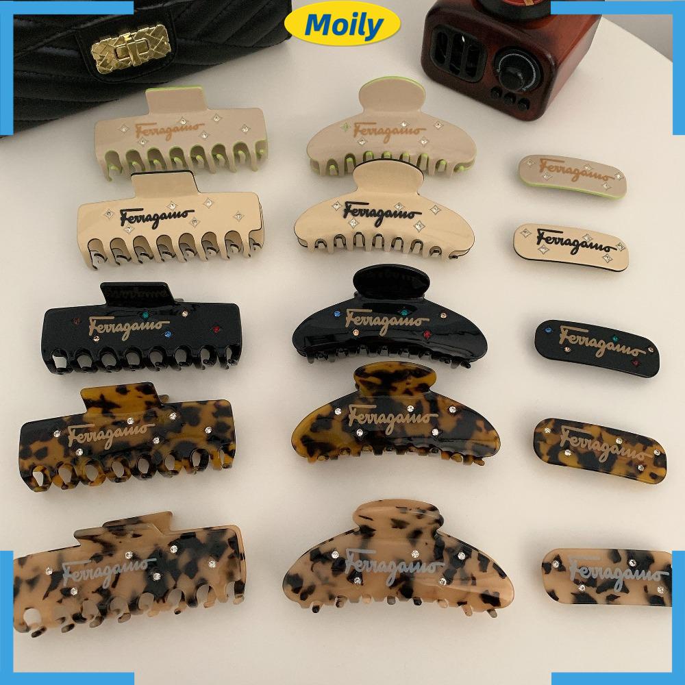 MOILYVN Kẹp Tóc Cá Mập Đính Pha Lê Nhiều Màu Sắc Dễ Thương Xinh Xắn