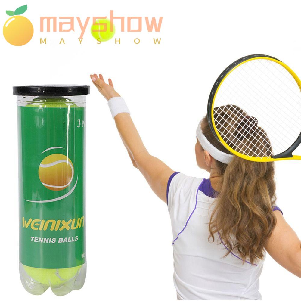 MAYSHOW Set 3 Quả Bóng Tennis Màu Vàng Huỳnh Quang Siêu Bền Chuyên Nghiệp