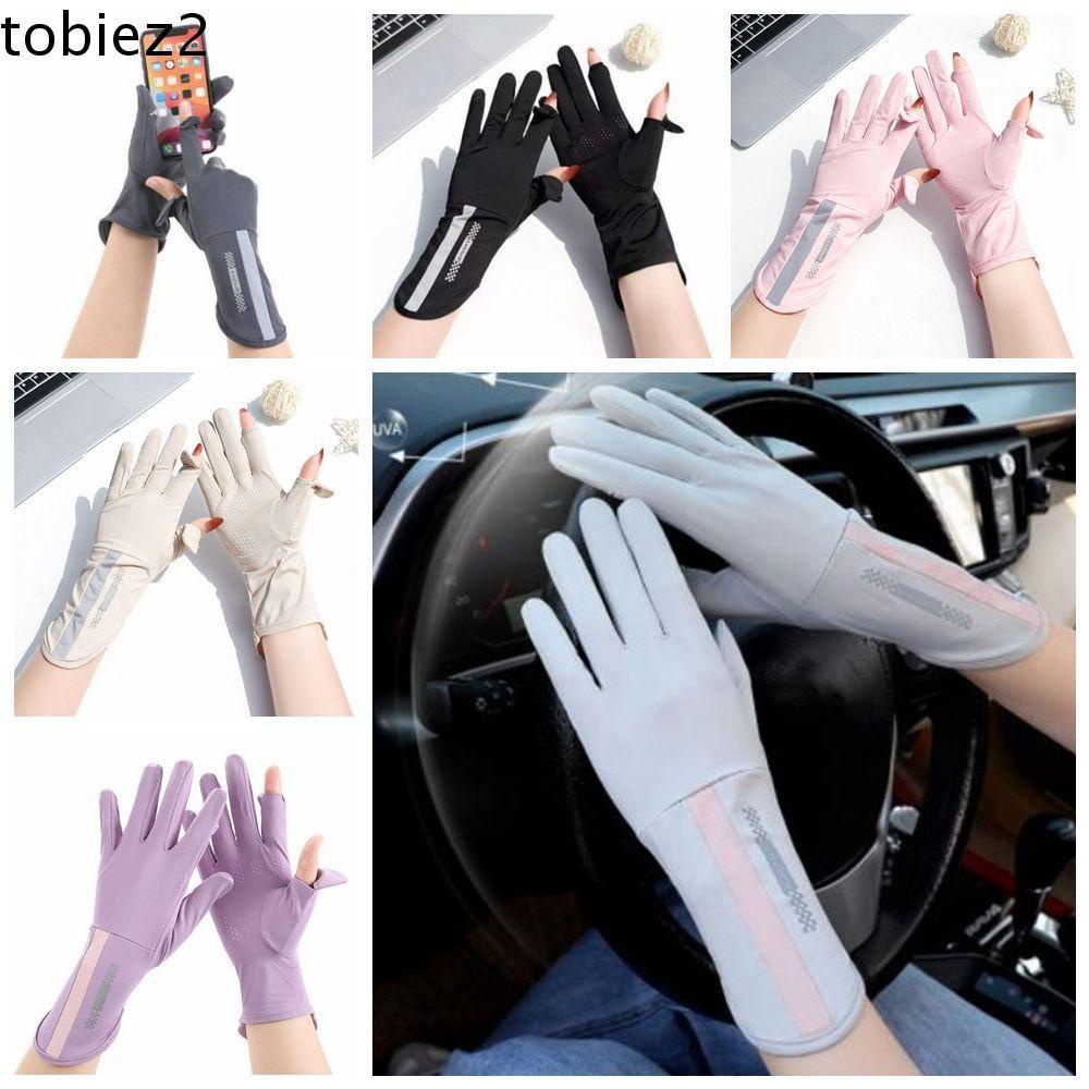 Găng Tay Lái Xe Năm Ngón Thoáng Khí Chống Tia UV Cho Nữ