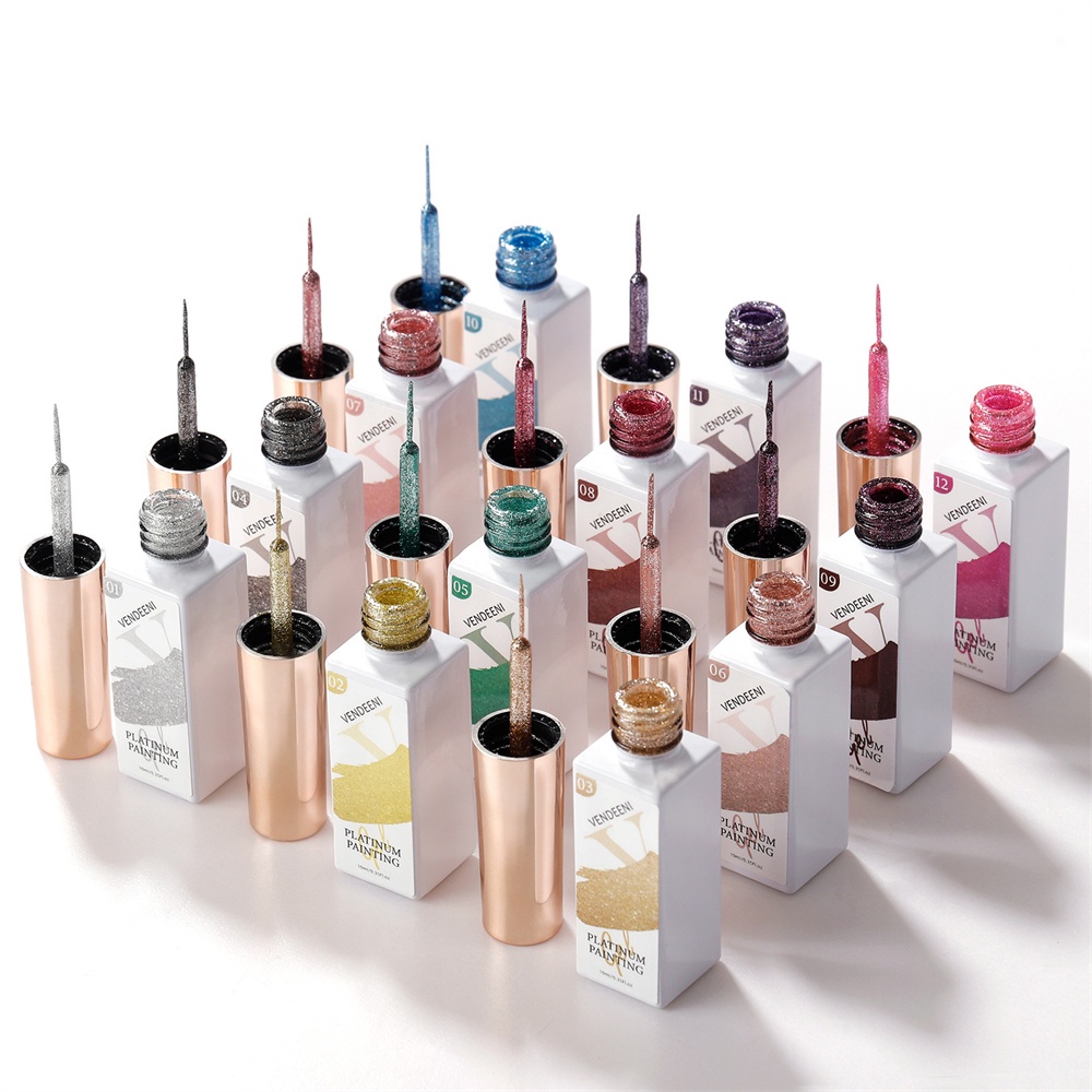 Gel Sơn Móng Tay Tráng Gương Bạch Kim Vendeeni Chất Lượng Cao