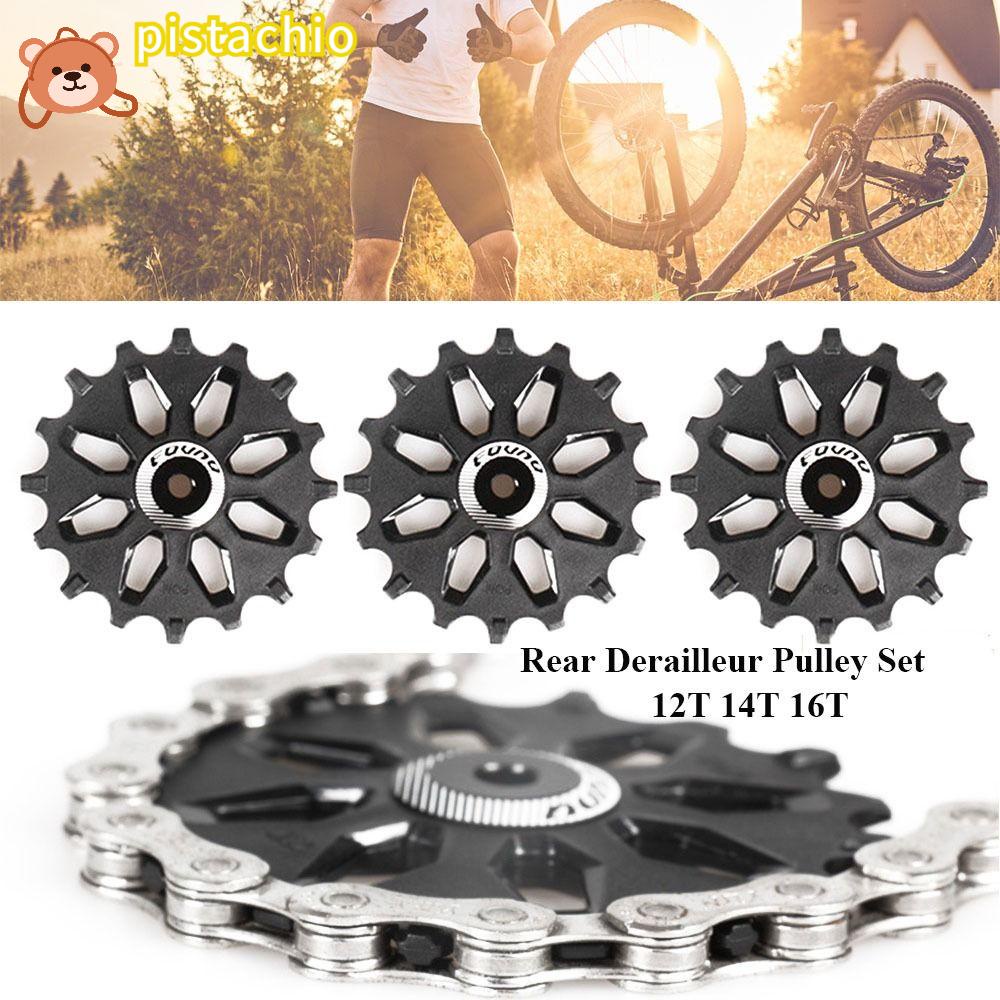 PISTA Bộ Ròng Rọc Răng Hẹp Rộng 12T 14T 16T Màu Đen Chuyên Dụng Cho Xe Đạp Leo Núi