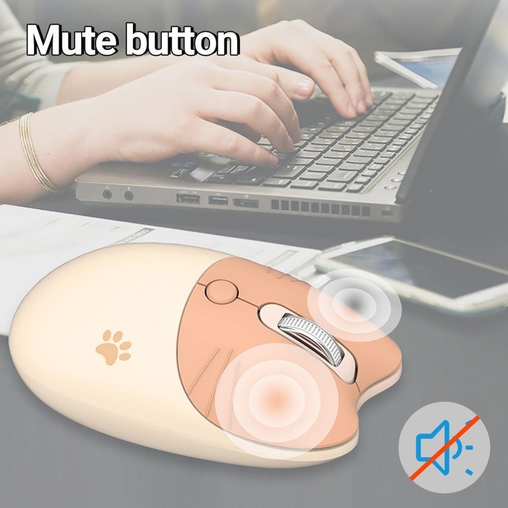Chuột không dây 2.4G Hoạt Hình Tiếng Ồn Thấp 1600DPI