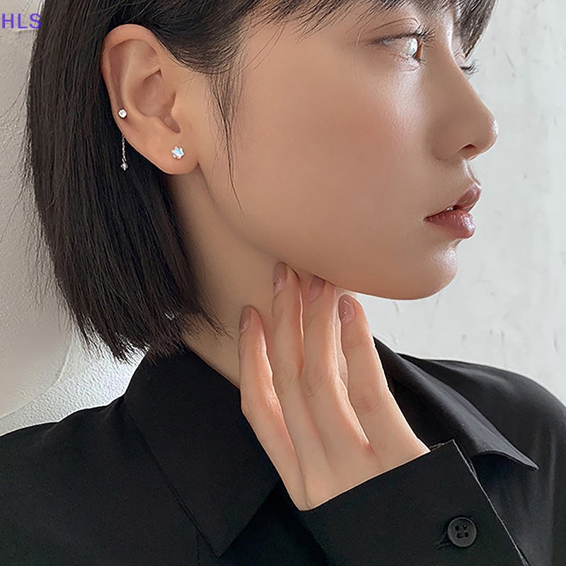 1 Đôi Khuyên Tai Dạng Xoắn Ốc Đính Đá Mặt Trăng Thời Trang Dự Tiệc Cho Nữ