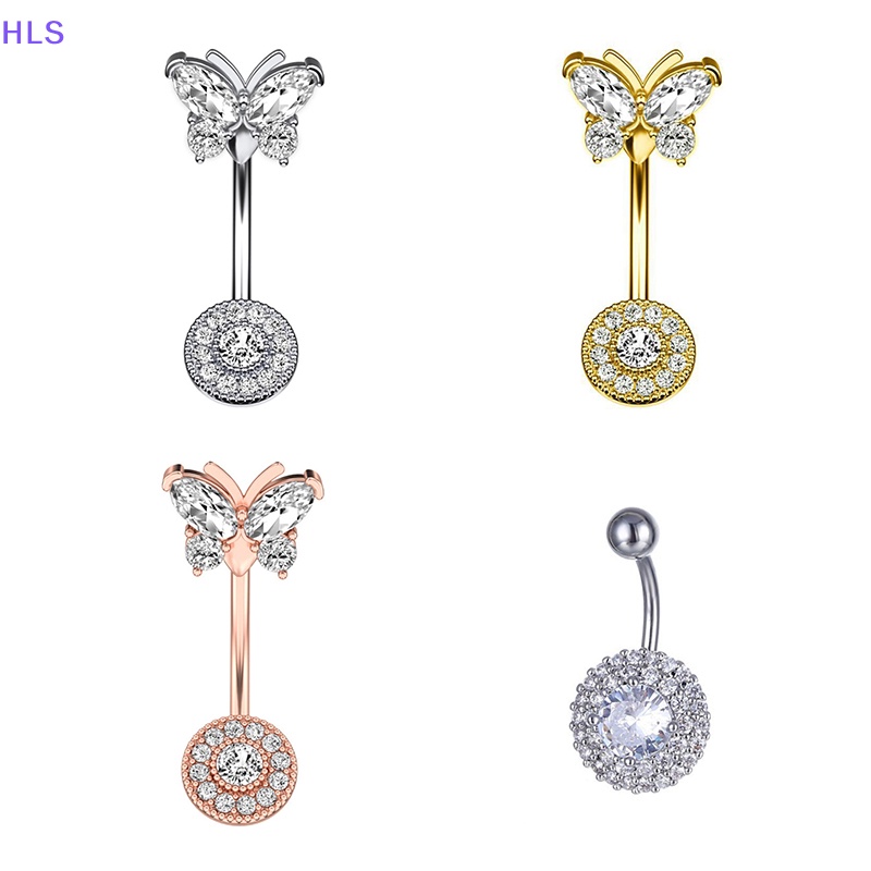 Khuyên Rốn Hình Bướm Đính Đá Zircon Thời Trang Cho Nữ