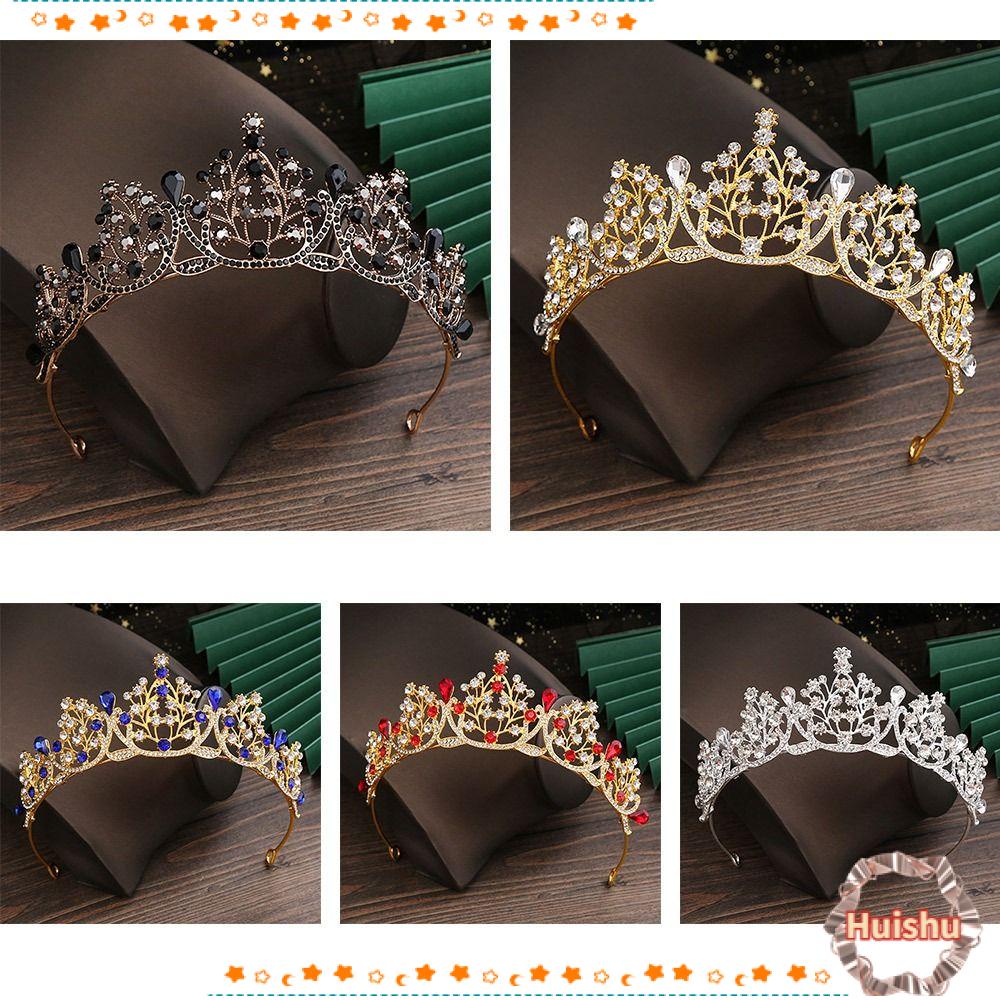 HS Lược Cài Tóc Hình Vương Miện Đính Pha Lê Lấp Lánh Cho Cô Dâu