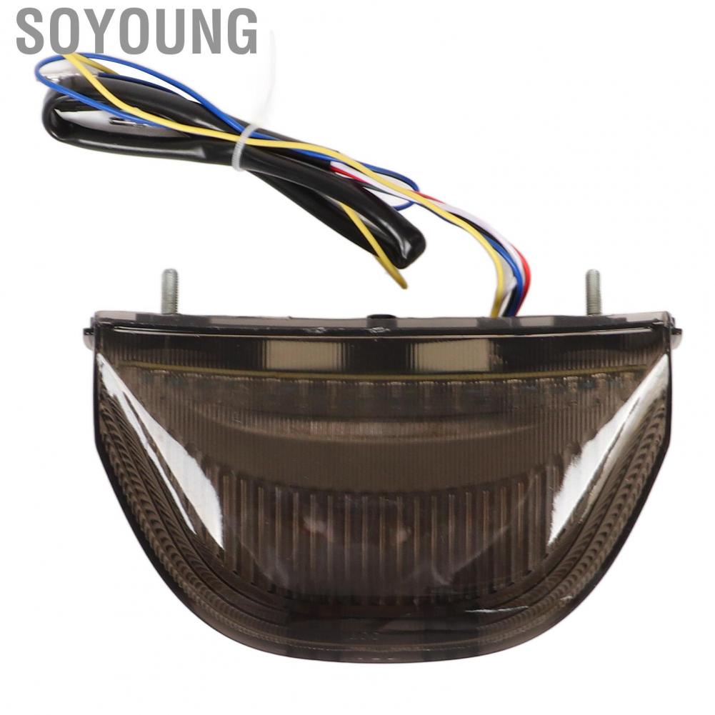 Soyoung Motorcycle  Taillight Energy Saving Assembly 12V Tail Brake Light High Brightness Smoked Lens for Modification