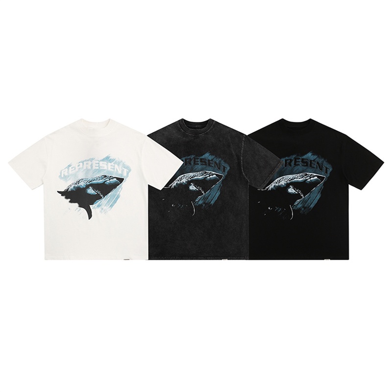 Áo Thun Tay Ngắn In Hình Cá Mập Trắng Phong Cách vintage Cho REP88RES88ENT88 New Great White Sharki5E6Uw