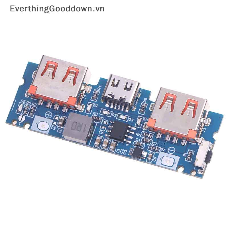 Bảng Mạch Tăng Cường Trích Dẫn 5V 2.4A Micro Type-C USB Kép 18650