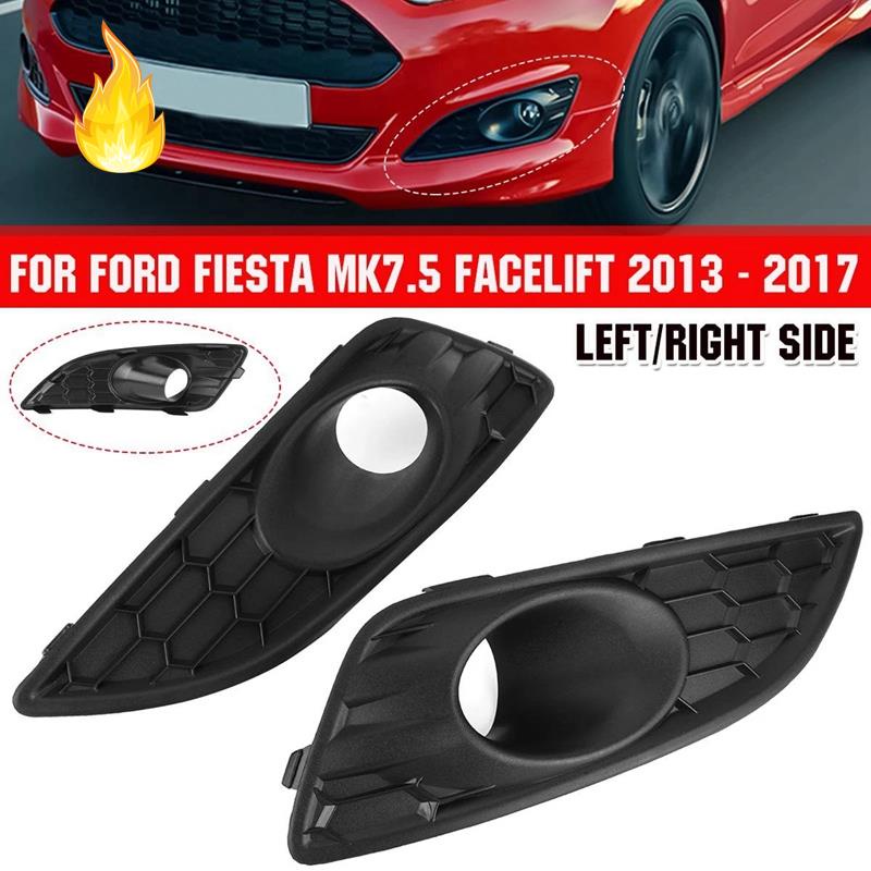 1 Cặp Viền Đèn Sương Mù Xe Hơi Họa Tiết Tổ Ong Cho Ford Fiesta Mk7 Facelift 2013-2017