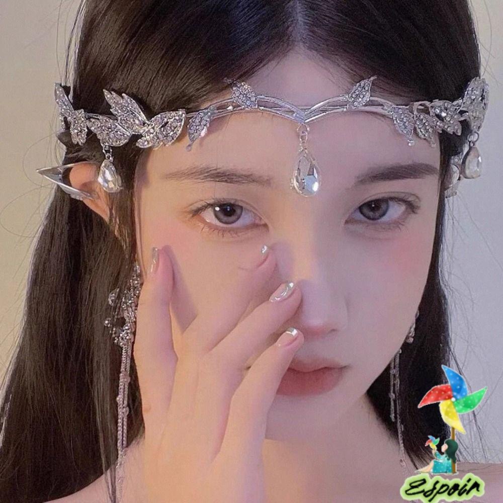 ESPO Băng Đô Cài Tóc Hình Vương Miện Có Đính Đá