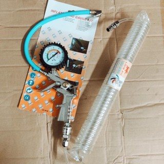 Combo bơm đồng hồ cao cấp ko dầu + dây hơi xoắn 12 mét