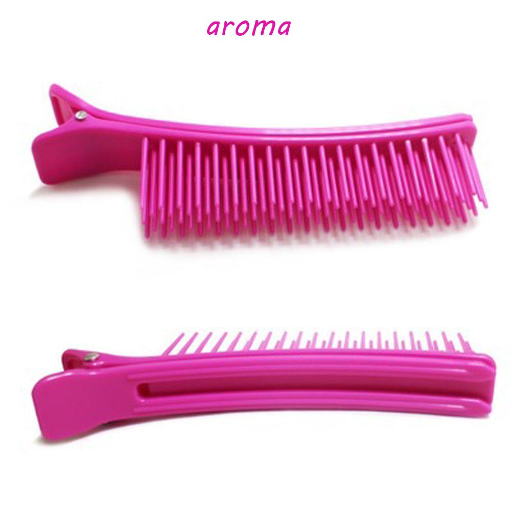 AROMA Lược Chải Tóc Hai Mặt Bằng Nhựa Màu Sắc Thời Trang
