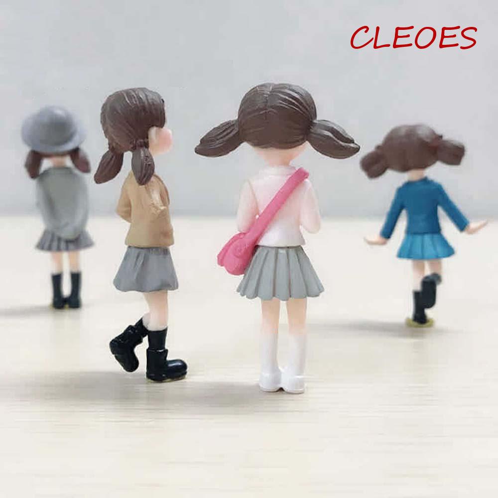 CLEOES Set 4 Tượng Bé Gái Hayao Miyazaki Moss Dễ Thương