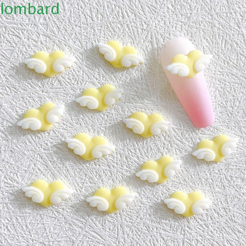 LOMBARD Phụ Kiện Trang Trí Móng Tay Hình Trái Tim Dạ Quang Thời Trang