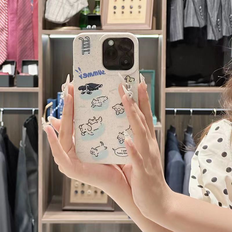 Ốp Điện Thoại Mềm Hình Cún Hoạt Hình Cho Iphone 11 13 14Promax 12