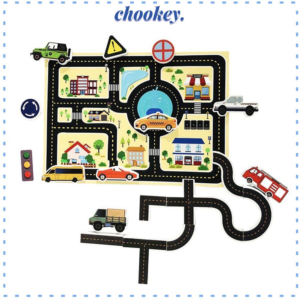CHOOKEY Set 23 Đồ Chơi Bồn Tắm Hình Đường Giao Thông Sáng Tạo Cho Bé