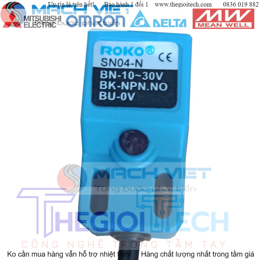 Cảm biến tiệm cận NPN vuông, cảm biến ROKO NPN SN04-N Giá rẻ - Vuông ROKO NPN SN04