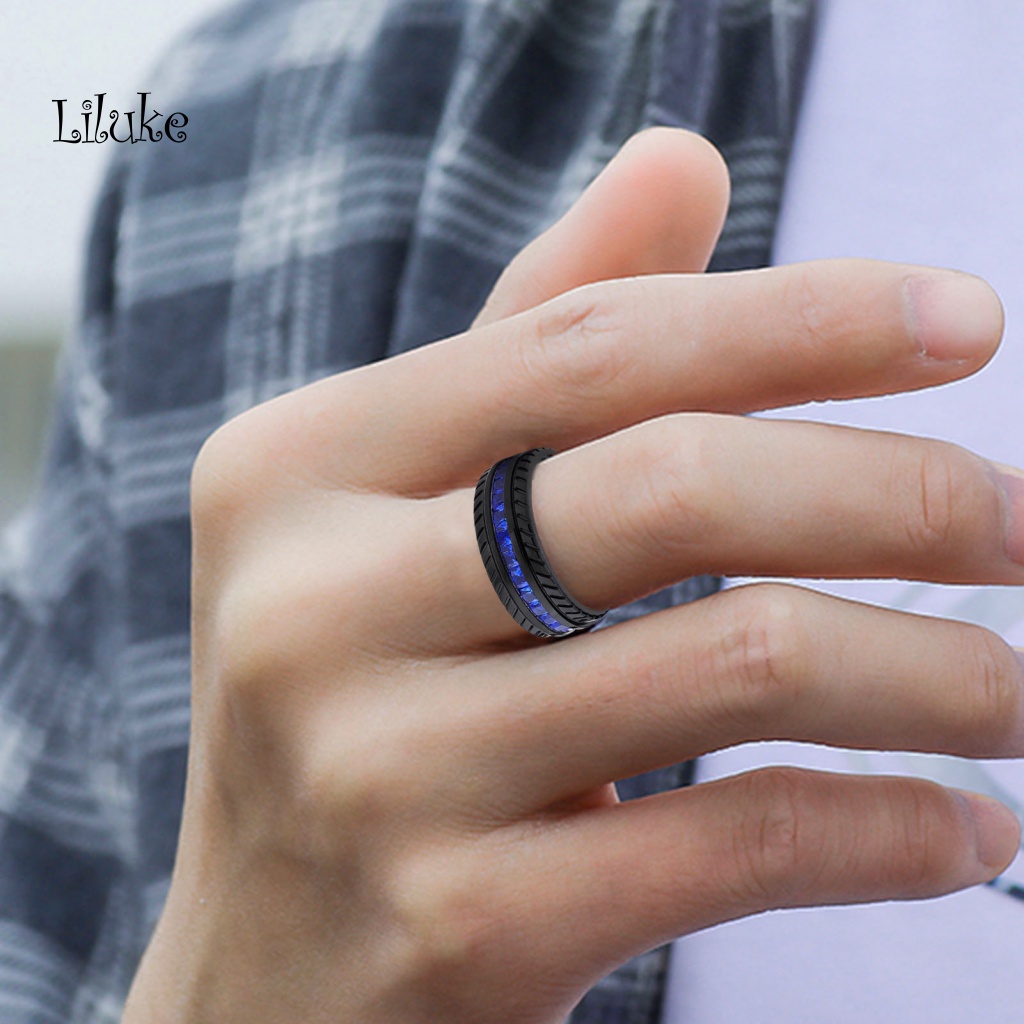 Nhẫn Trơn Màu Hình Lốp Xe Thời Trang Dành Cho Cả Nam Và Nữ