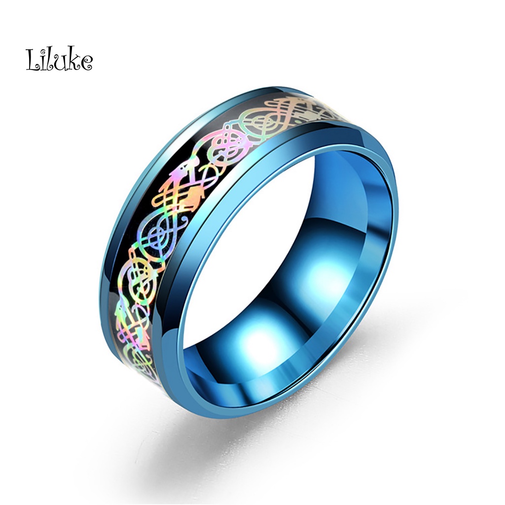 Nhẫn Unisex Chất Liệu Thép Không Gỉ Nhiều Màu Sắc Thời Trang