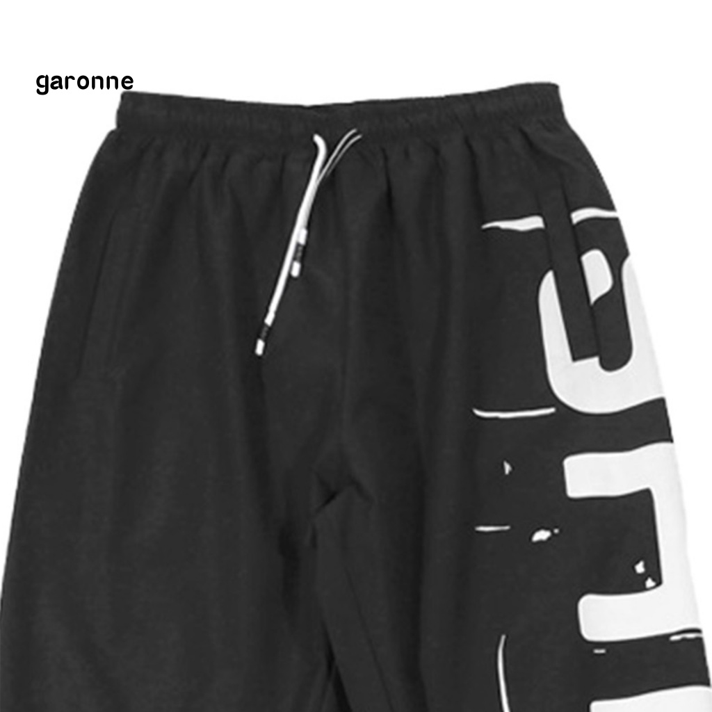 Quần Dài Lưng Thun Dây Rút Dáng Rộng In Chữ Phong Cách Đường Phố Thời Trang Mùa Hè Cho Nam