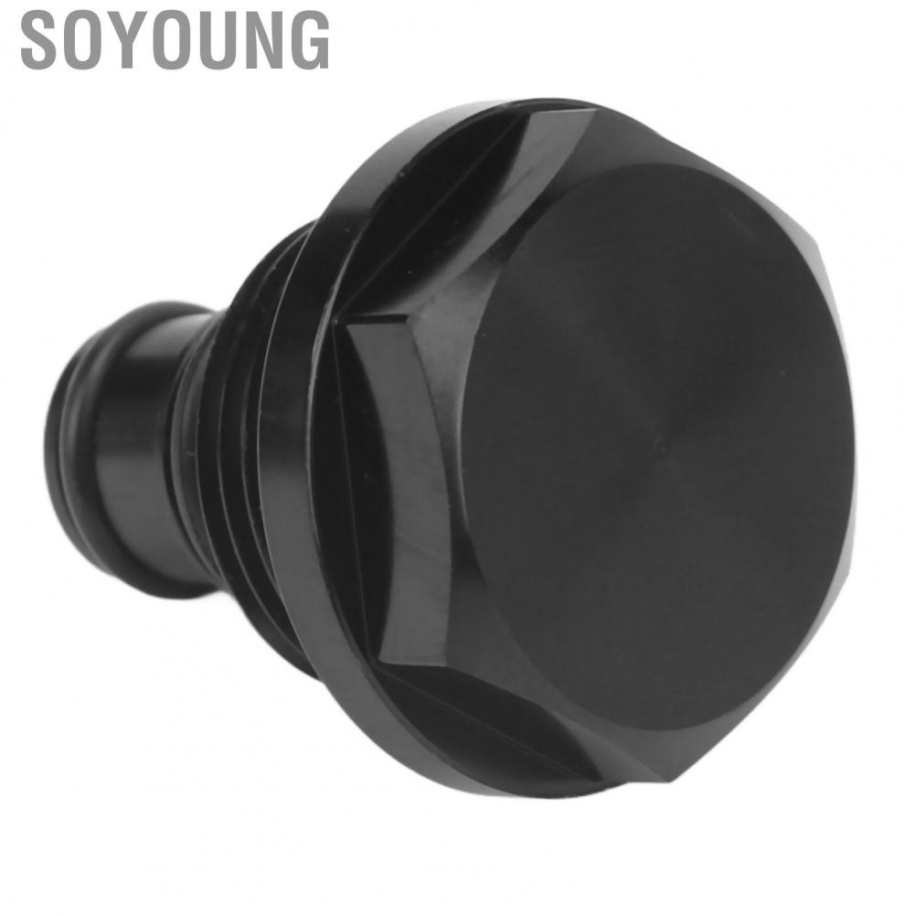 Soyoung BWD 012B Anodized Direct Replacement Rustproof Wearproof Black Turbo Solenoid Plug Valve Connector Aluminum for Auto