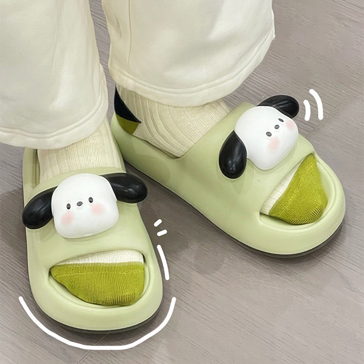 Dép Sandal Đế Dày 3cm Chống Trượt Không Thấm Nước Họa Tiết Hoạt Hình Dễ Thương Cho Nữ