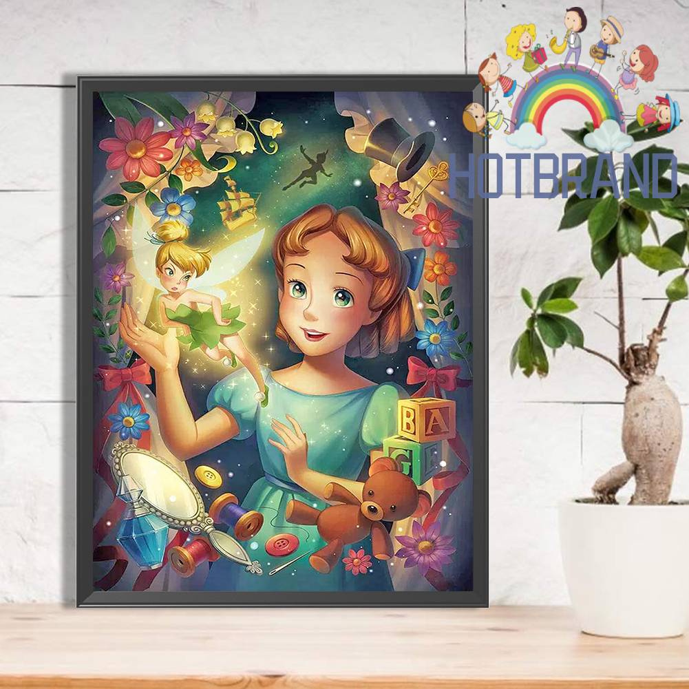 Tranh Đính Đá Kim Cương Toàn Bộ 5D DIY Hình Vẽ Tinker Bell