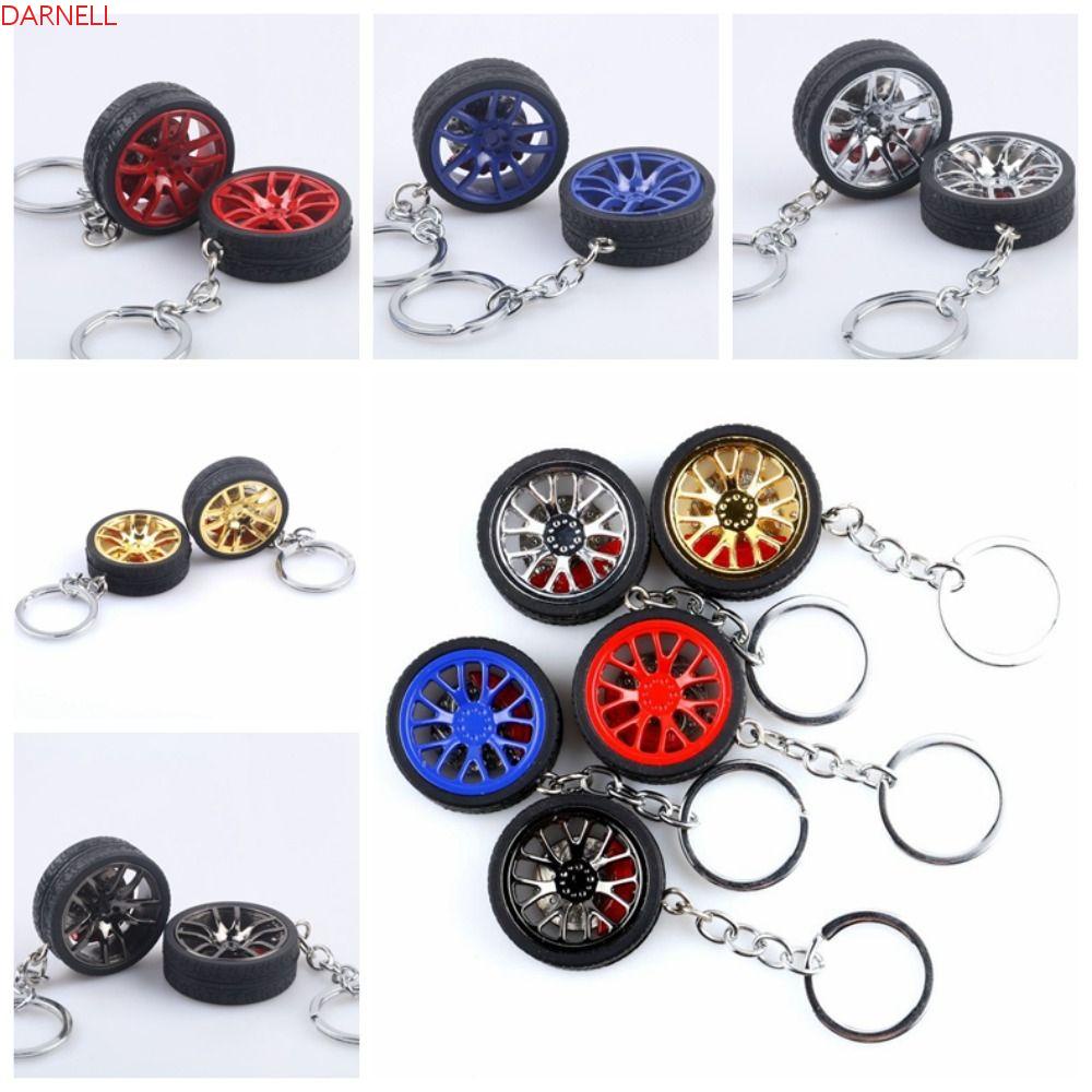 DARNELL Móc Khóa Bánh Xe Hơi 3D Bằng Cao Su Tiện Dụng