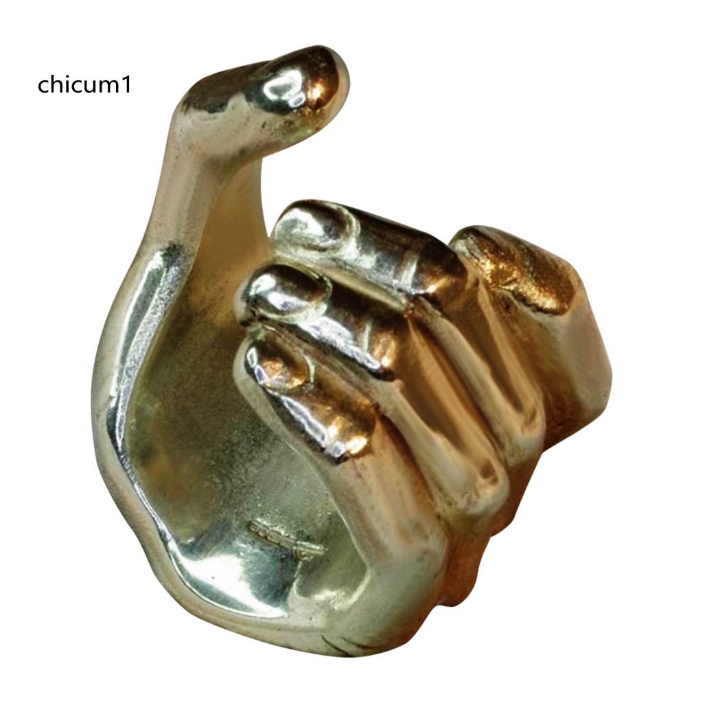 Nhẫn Hở Chạm Khắc Phong Cách Vintage Bằng Hợp Kim Có Thể Điều Chỉnh Kích Cỡ