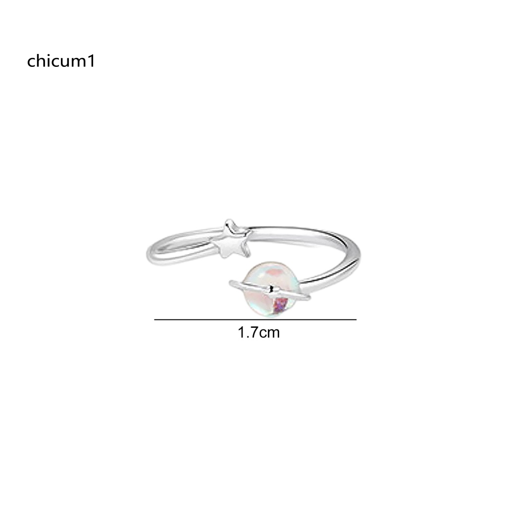 Nhẫn Cặp Dạng Mở Hình Phi Hành Gia / Ngôi Sao / Hành Tinh Có Thể Điều Chỉnh Làm Quà Tặng