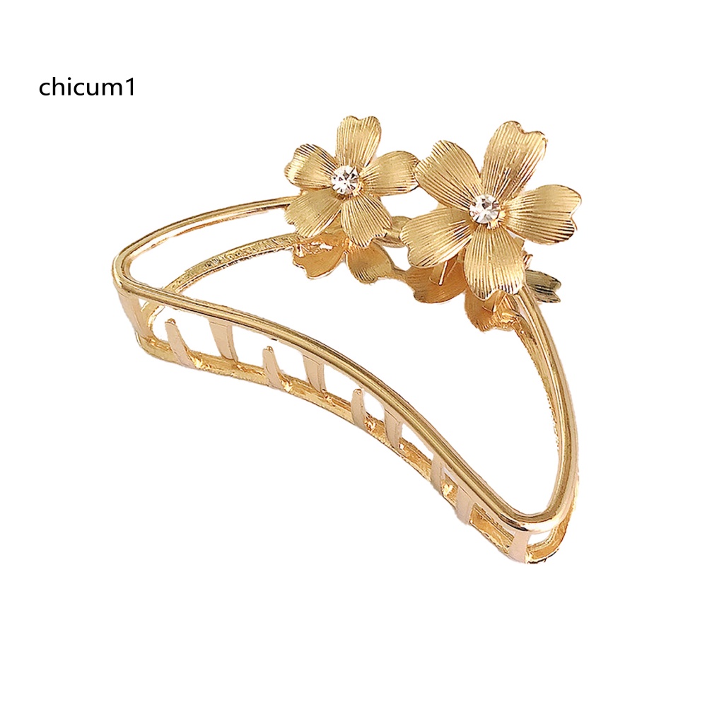 Kẹp Tóc Càng Cua Bằng Hợp Kim Chống Trượt Màu Trơn Thời Trang Cho Nữ