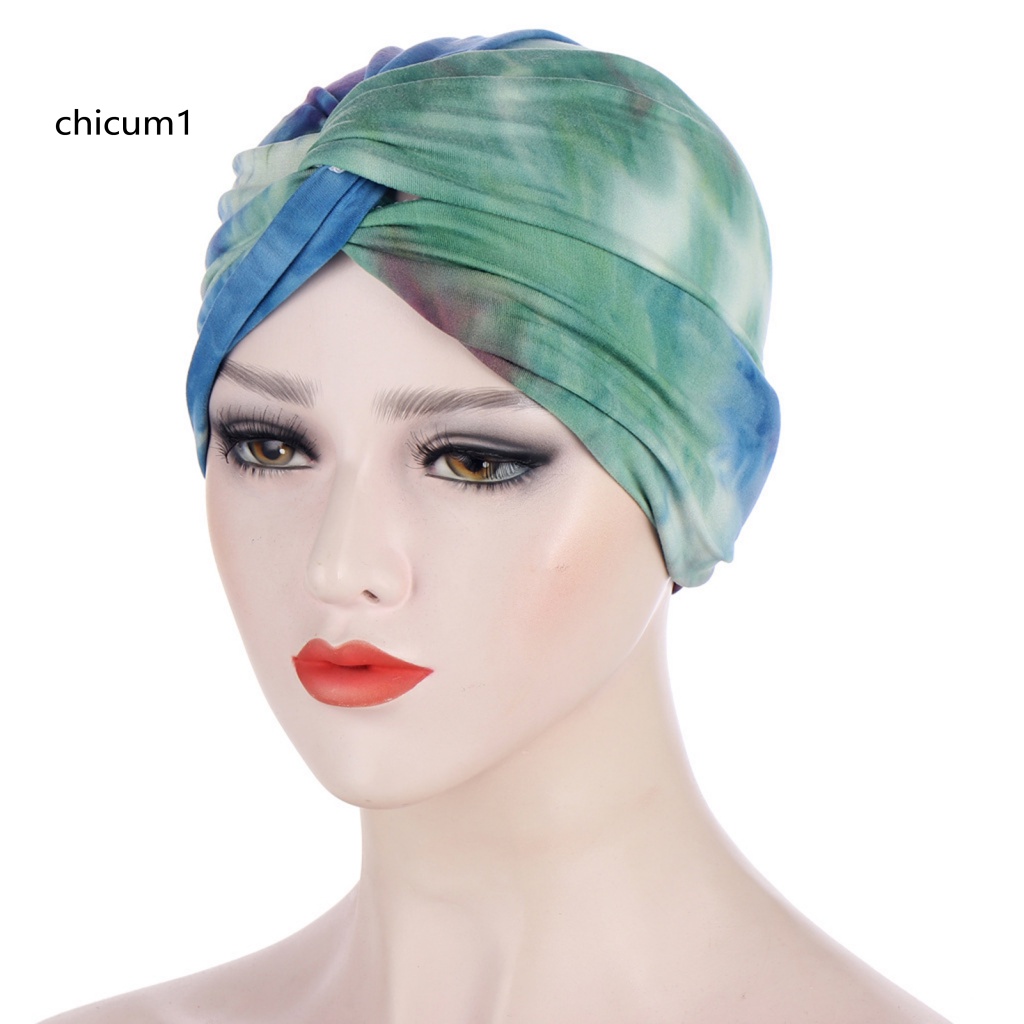 Mũ Turban Vải Sợi Sữa Thấm Hút Mồ Hôi In Họa Tiết Da Báo Cho Nữ
